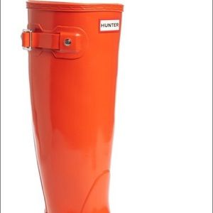 New Hunter Original Tall Gloss Rain Boots size 8